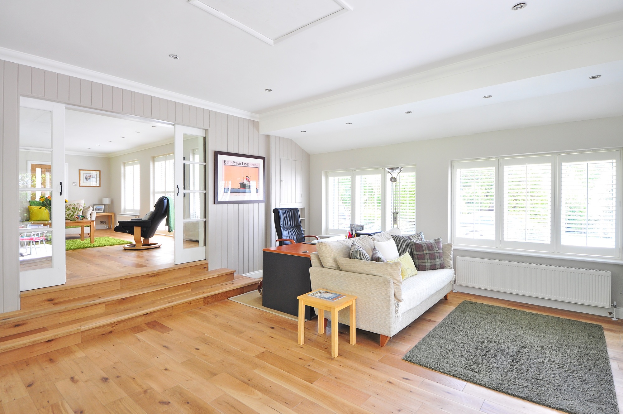 home with refinished hardwood floors